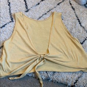 Yellow backless top